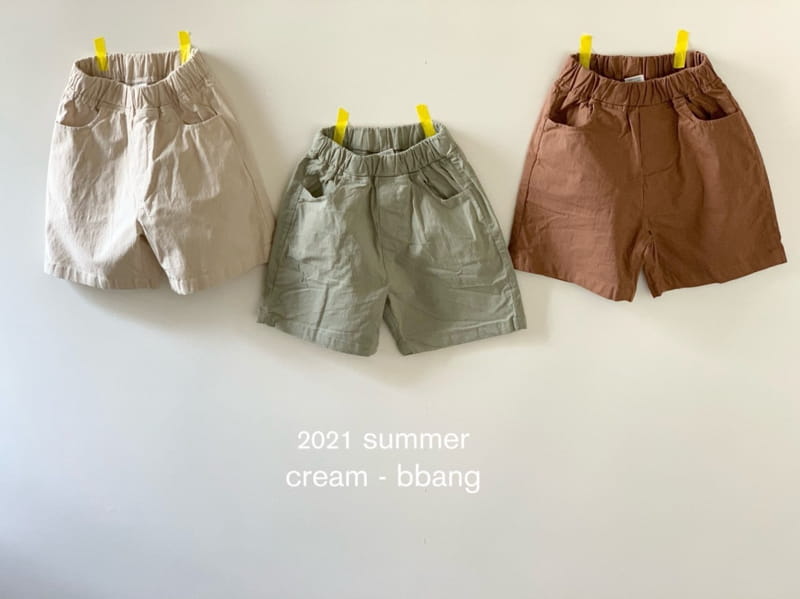 CREAM BBANG - Korean Children Fashion - #Kfashion4kids - Cotton Linen Shorts