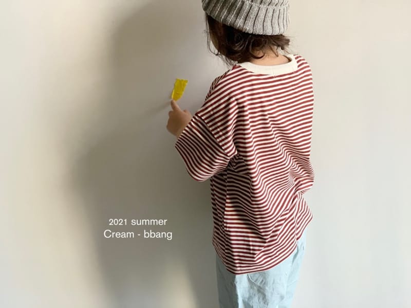 CREAM BBANG - Korean Children Fashion - #Kfashion4kids - Rappa Stripes Tee - 10
