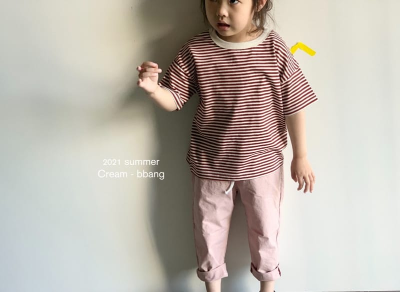 CREAM BBANG - Korean Children Fashion - #Kfashion4kids - Rappa Stripes Tee - 11