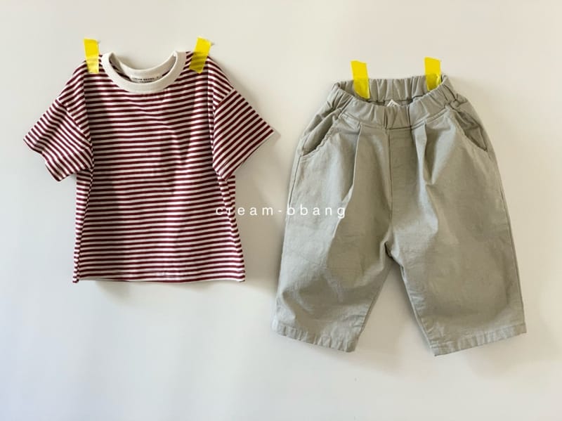 CREAM BBANG - Korean Children Fashion - #Kfashion4kids - Rappa Stripes Tee - 3