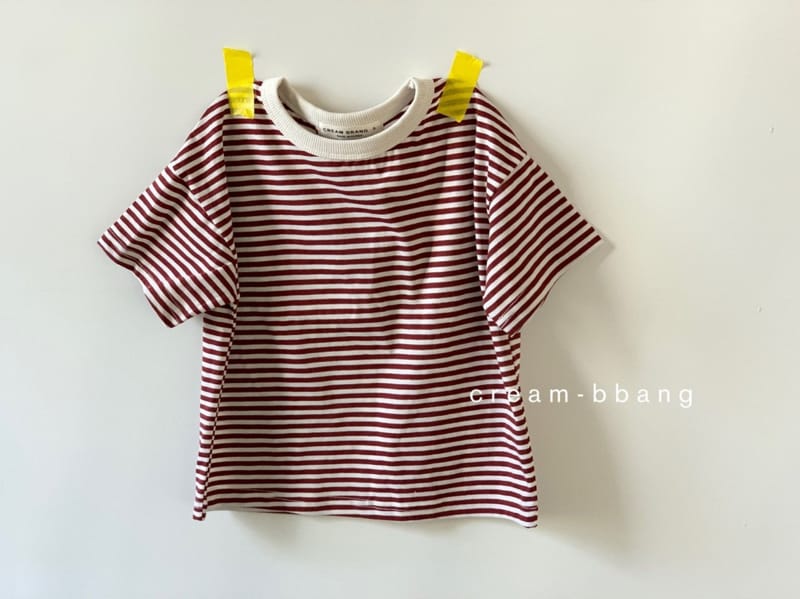CREAM BBANG - Korean Children Fashion - #Kfashion4kids - Rappa Stripes Tee - 6