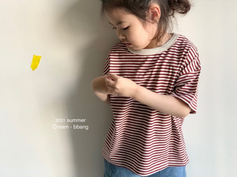 CREAM BBANG - Korean Children Fashion - #Kfashion4kids - Rappa Stripes Tee - 7