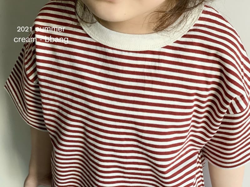 CREAM BBANG - Korean Children Fashion - #Kfashion4kids - Rappa Stripes Tee - 9