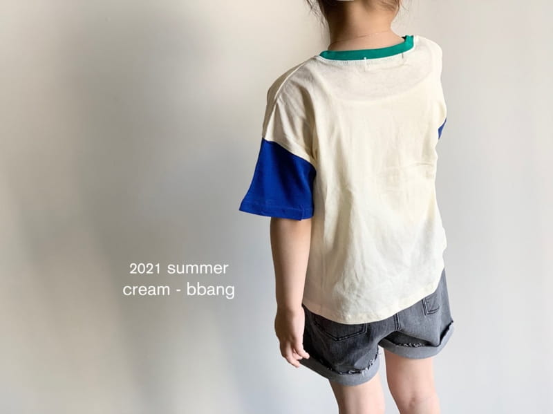 CREAM BBANG - Korean Children Fashion - #Kfashion4kids - 1895 Sleeves Color Tee - 11