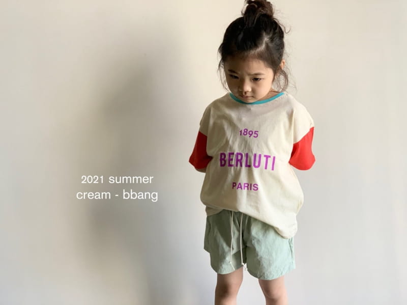CREAM BBANG - Korean Children Fashion - #Kfashion4kids - 1895 Sleeves Color Tee - 2
