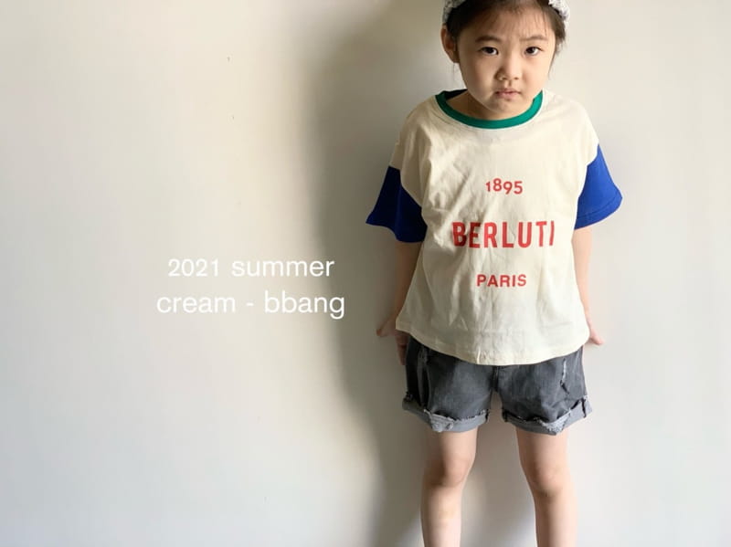 CREAM BBANG - Korean Children Fashion - #Kfashion4kids - 1895 Sleeves Color Tee - 3