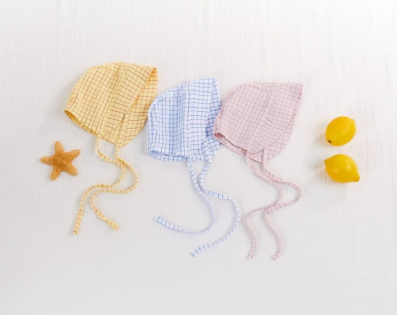 CREAMCOK - Korean Children Fashion - #Kfashion4kids - Check Check Cooling Bonnet