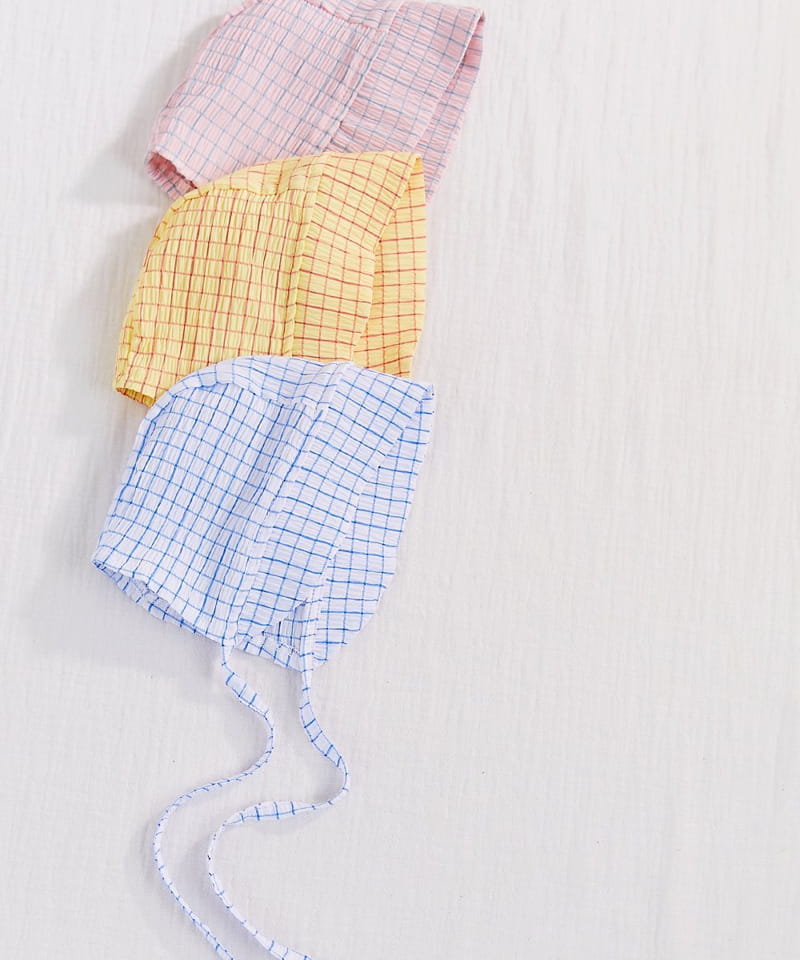CREAMCOK - Korean Children Fashion - #Kfashion4kids - Check Check Cooling Bonnet - 11