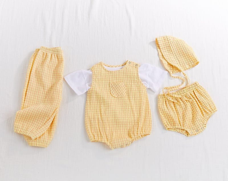 CREAMCOK - Korean Children Fashion - #Kfashion4kids - Check Check Cooling Bonnet - 4