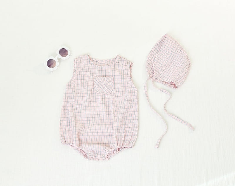 CREAMCOK - Korean Children Fashion - #Kfashion4kids - Check Check Cooling Bonnet - 5