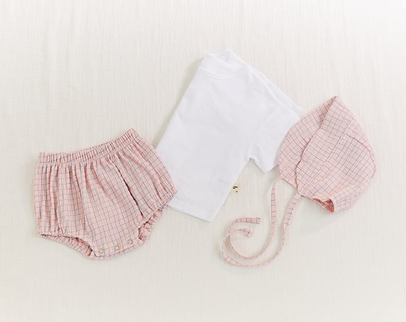 CREAMCOK - Korean Children Fashion - #Kfashion4kids - Check Check Cooling Bonnet - 6