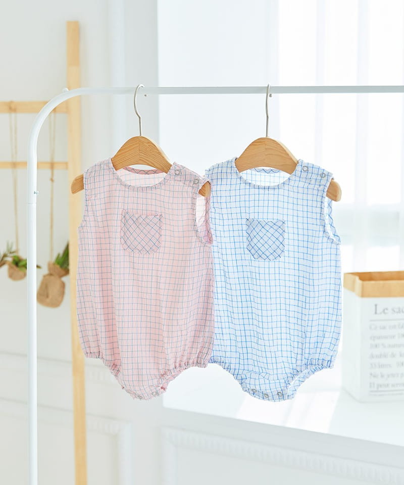 CREAMCOK - Korean Children Fashion - #Kfashion4kids - Bebe Check Check Cooling Bodysuit - 11
