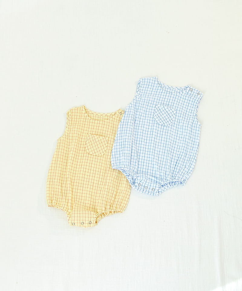 CREAMCOK - Korean Children Fashion - #Kfashion4kids - Bebe Check Check Cooling Bodysuit - 12