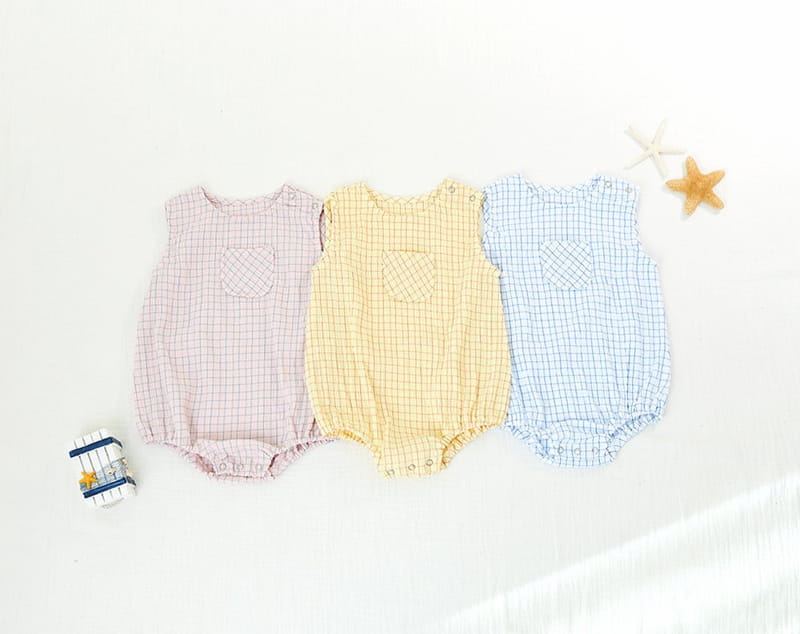 CREAMCOK - Korean Children Fashion - #Kfashion4kids - Bebe Check Check Cooling Bodysuit - 4