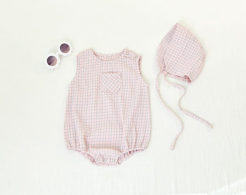 CREAMCOK - Korean Children Fashion - #Kfashion4kids - Bebe Check Check Cooling Bodysuit - 5