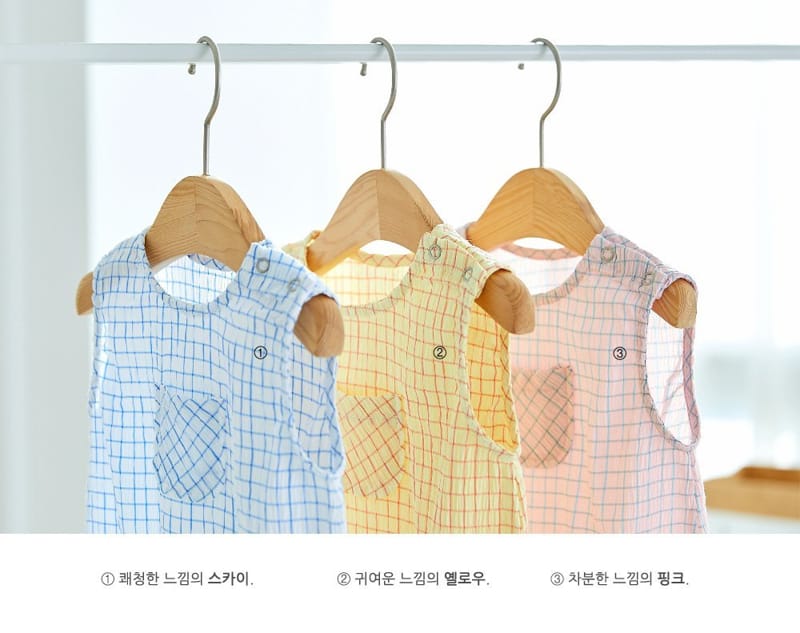 CREAMCOK - Korean Children Fashion - #Kfashion4kids - Bebe Check Check Cooling Bodysuit - 7
