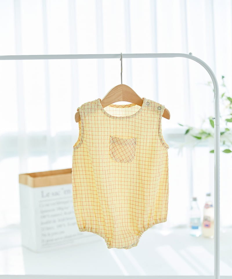 CREAMCOK - Korean Children Fashion - #Kfashion4kids - Bebe Check Check Cooling Bodysuit - 8