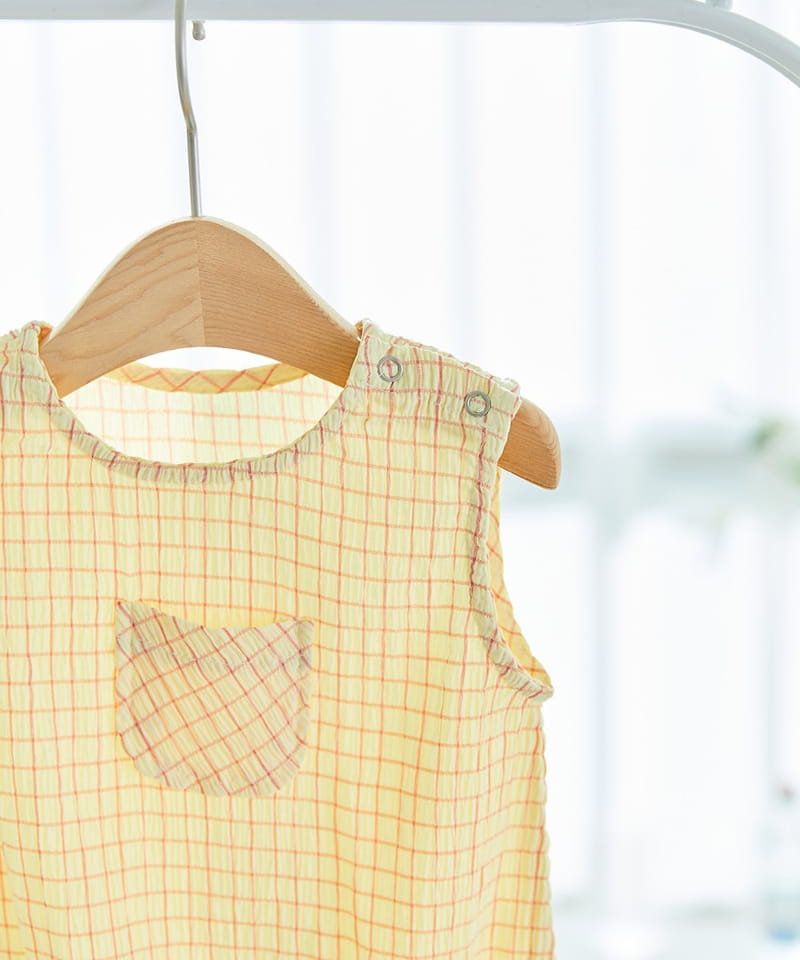 CREAMCOK - Korean Children Fashion - #Kfashion4kids - Bebe Check Check Cooling Bodysuit - 9