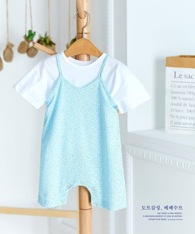CREAMCOK - Korean Children Fashion - #Kfashion4kids - Dot Dot Cooling Bodysuit - 3