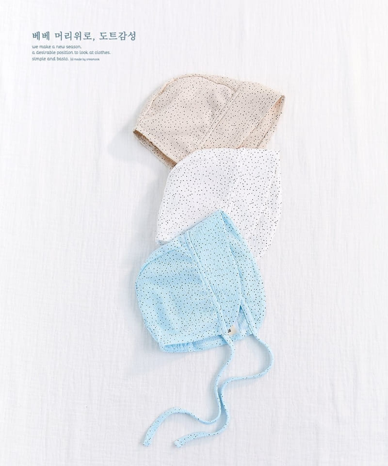 CREAMCOK - Korean Children Fashion - #Kfashion4kids - Dot Dot Cooling Bonnet