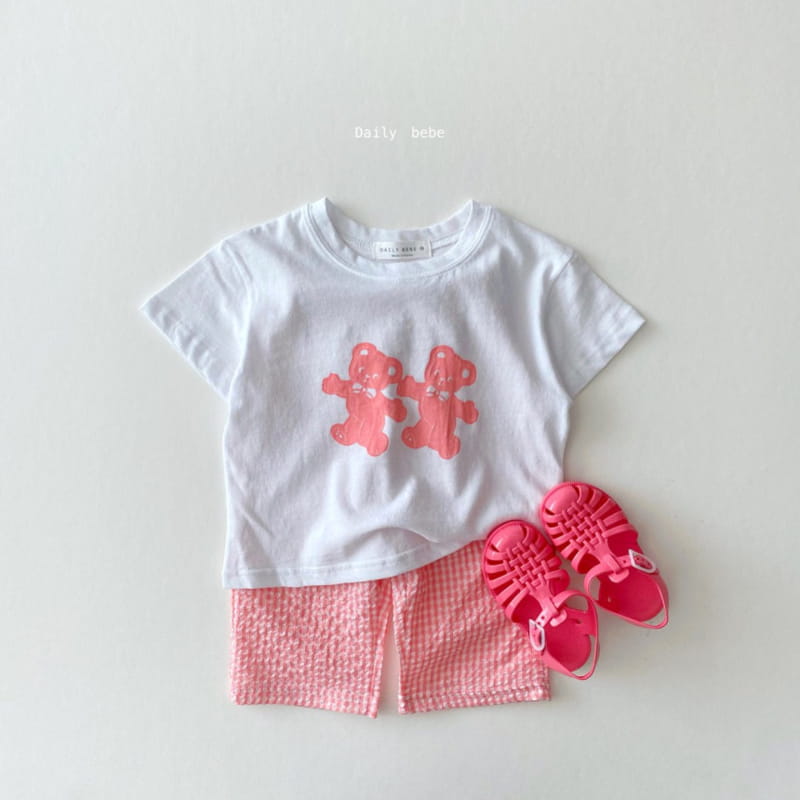 DAILY BEBE - Korean Children Fashion - #Kfashion4kids - Bear Top Bottom Set - 2