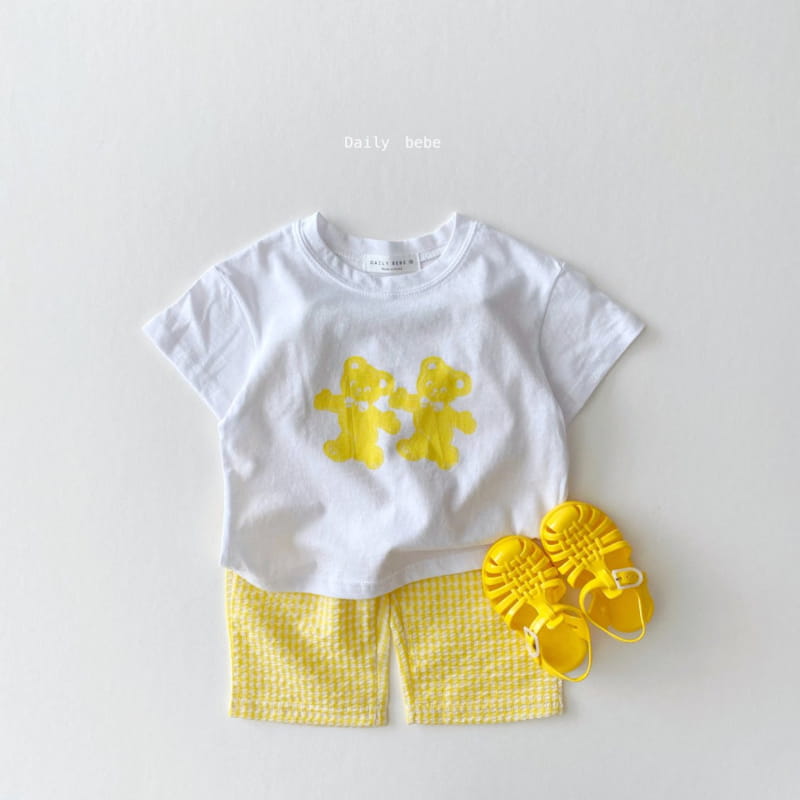 DAILY BEBE - Korean Children Fashion - #Kfashion4kids - Bear Top Bottom Set - 3