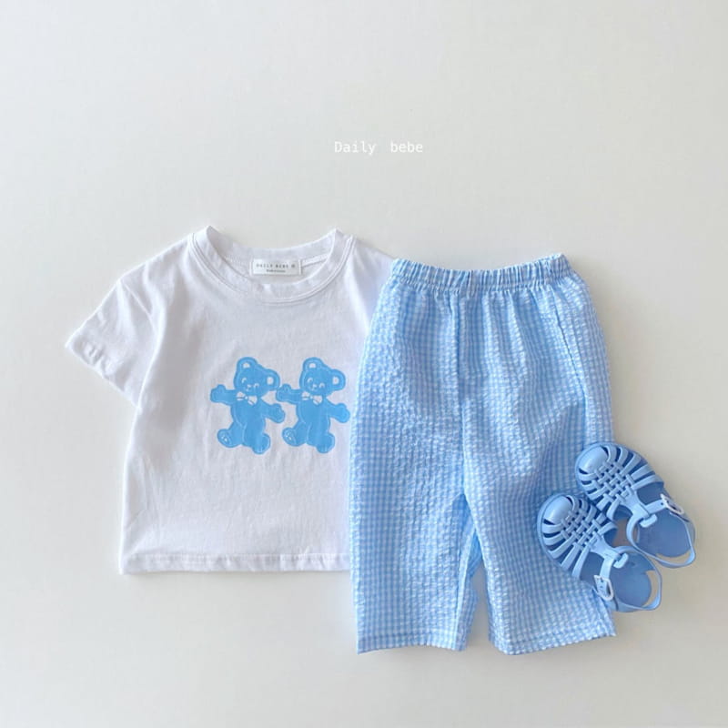 DAILY BEBE - Korean Children Fashion - #Kfashion4kids - Bear Top Bottom Set - 5