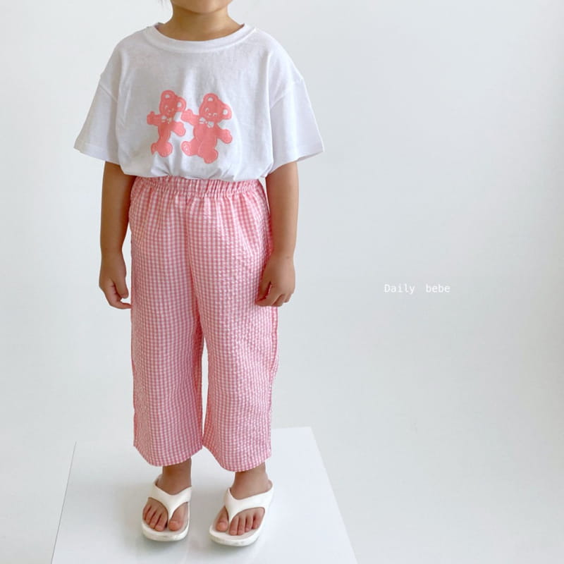 DAILY BEBE - Korean Children Fashion - #Kfashion4kids - Bear Top Bottom Set - 8