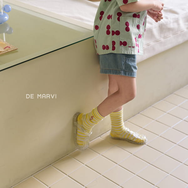 DE MARVI - Korean Children Fashion - #Kfashion4kids - Lay Denim Shorts - 2