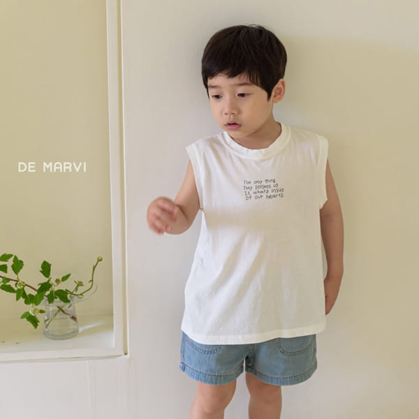 DE MARVI - Korean Children Fashion - #Kfashion4kids - Lay Denim Shorts - 4