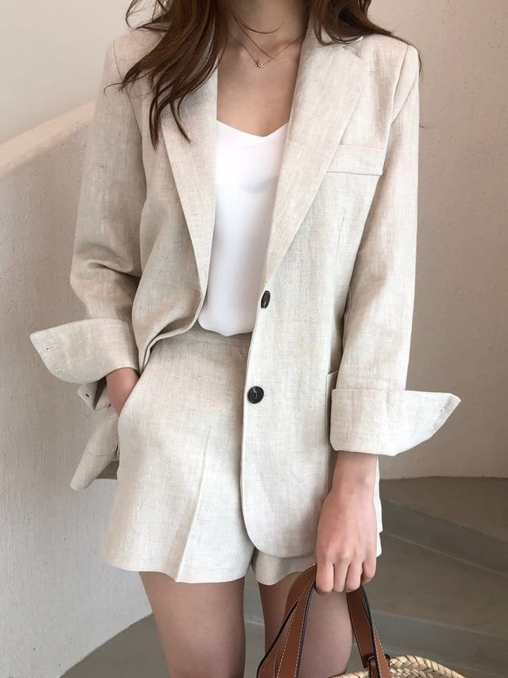 DOUBLE J - Korean Children Fashion - #Kfashion4kids - Band Linen Shorts