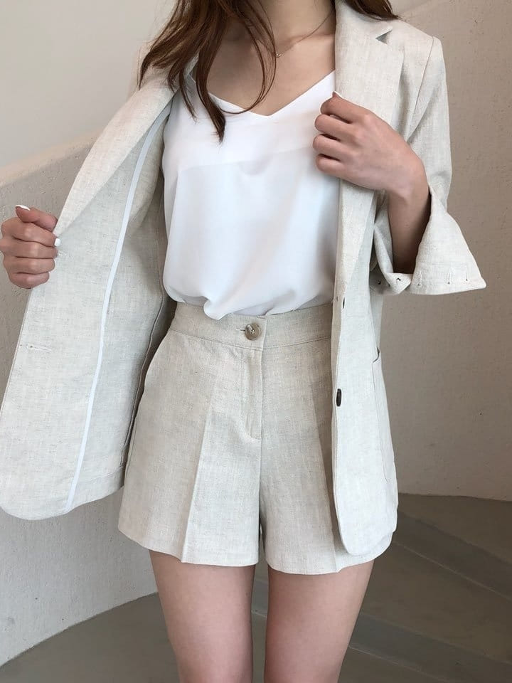 DOUBLE J - Korean Children Fashion - #Kfashion4kids - Band Linen Shorts - 3