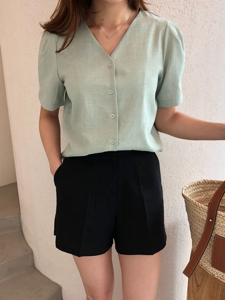 DOUBLE J - Korean Children Fashion - #Kfashion4kids - Band Linen Shorts - 4
