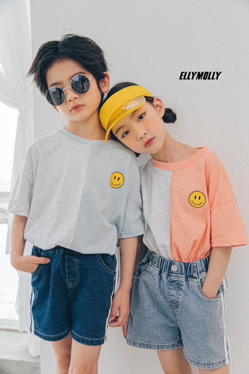 ELLYMOLLY - Korean Children Fashion - #Kfashion4kids - Half Half Smile Tee - 11
