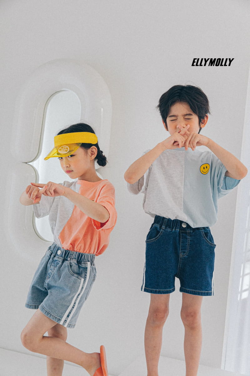 ELLYMOLLY - Korean Children Fashion - #Kfashion4kids - Half Half Smile Tee - 12