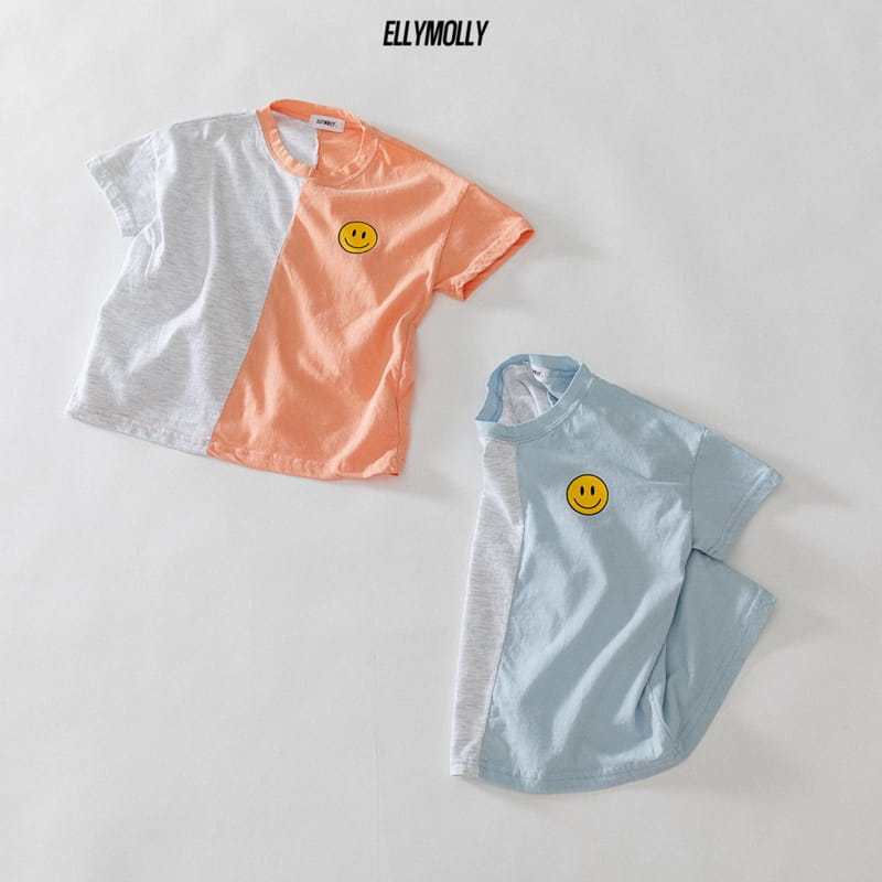 ELLYMOLLY - Korean Children Fashion - #Kfashion4kids - Half Half Smile Tee - 2