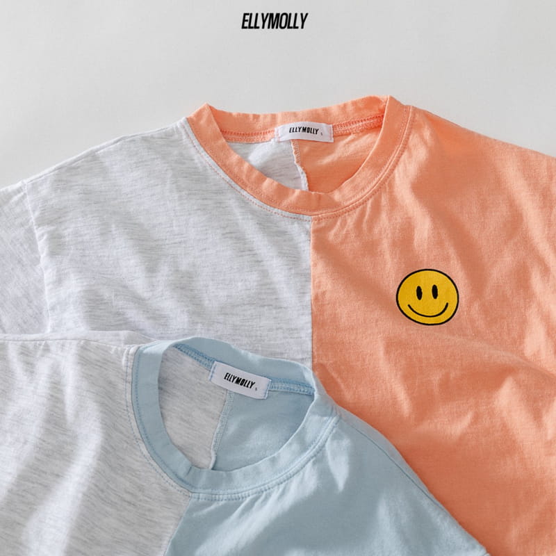 ELLYMOLLY - Korean Children Fashion - #Kfashion4kids - Half Half Smile Tee - 3