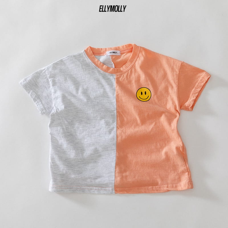 ELLYMOLLY - Korean Children Fashion - #Kfashion4kids - Half Half Smile Tee - 4