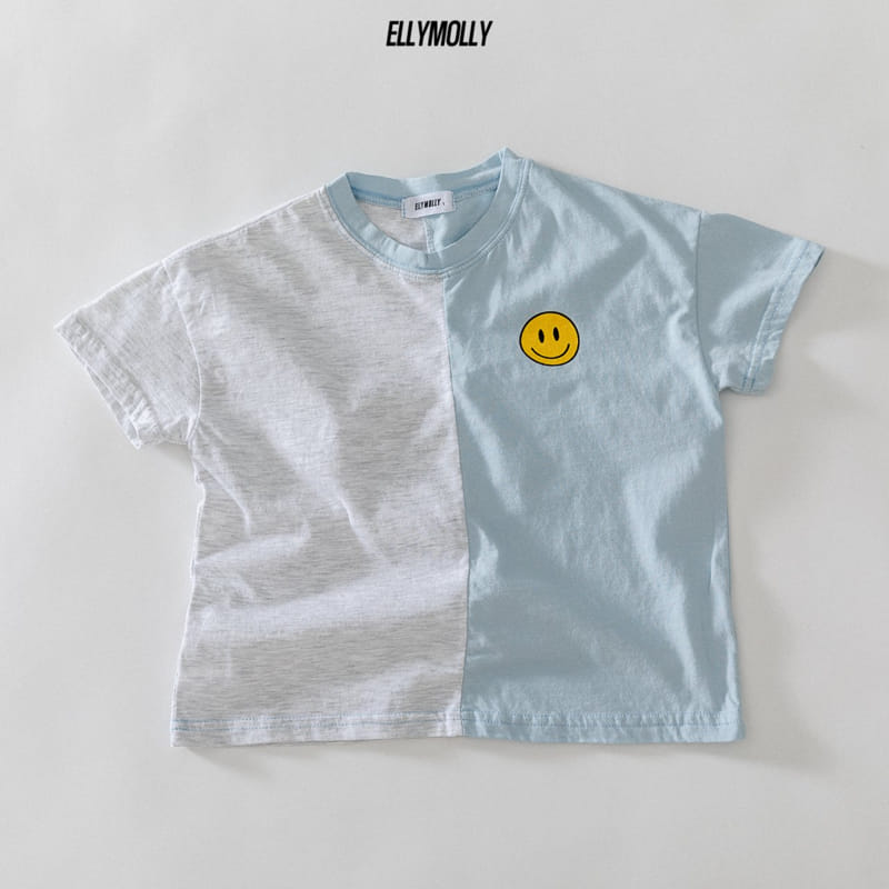 ELLYMOLLY - Korean Children Fashion - #Kfashion4kids - Half Half Smile Tee - 5