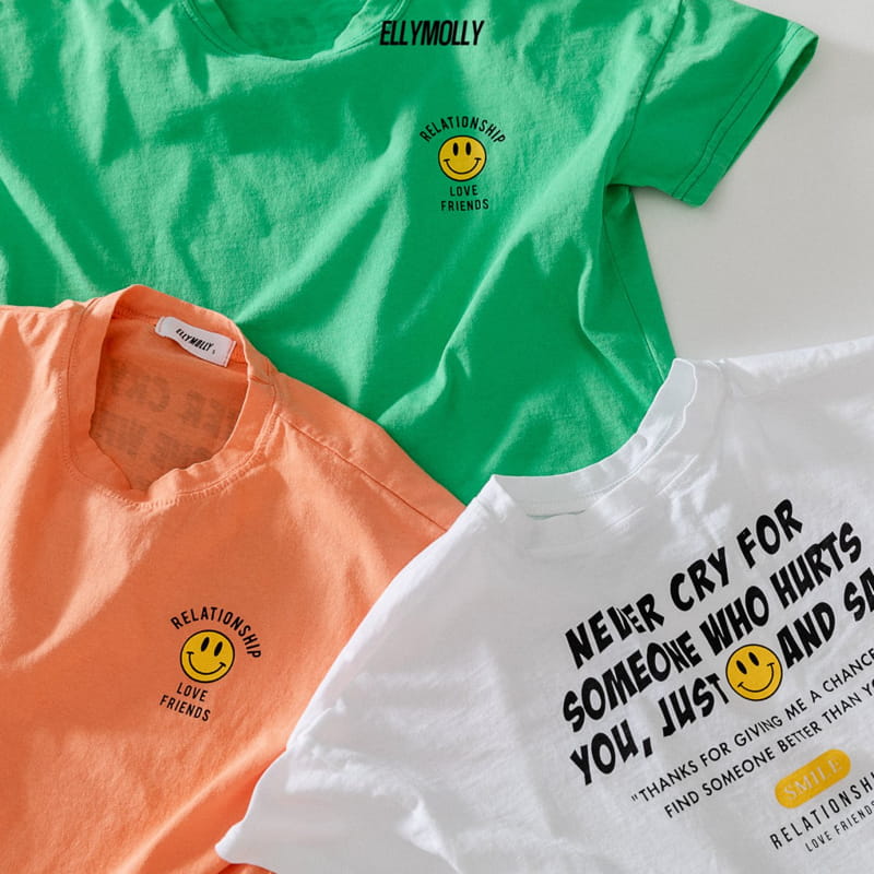 ELLYMOLLY - Korean Children Fashion - #Kfashion4kids - Lettering Smile Tee - 5