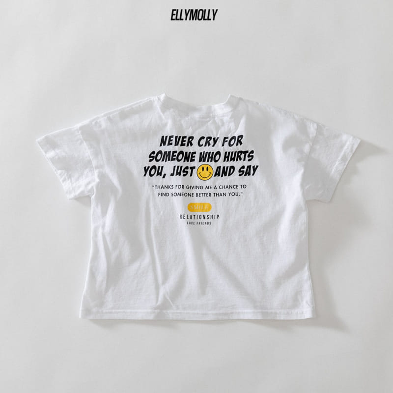 ELLYMOLLY - Korean Children Fashion - #Kfashion4kids - Lettering Smile Tee - 6
