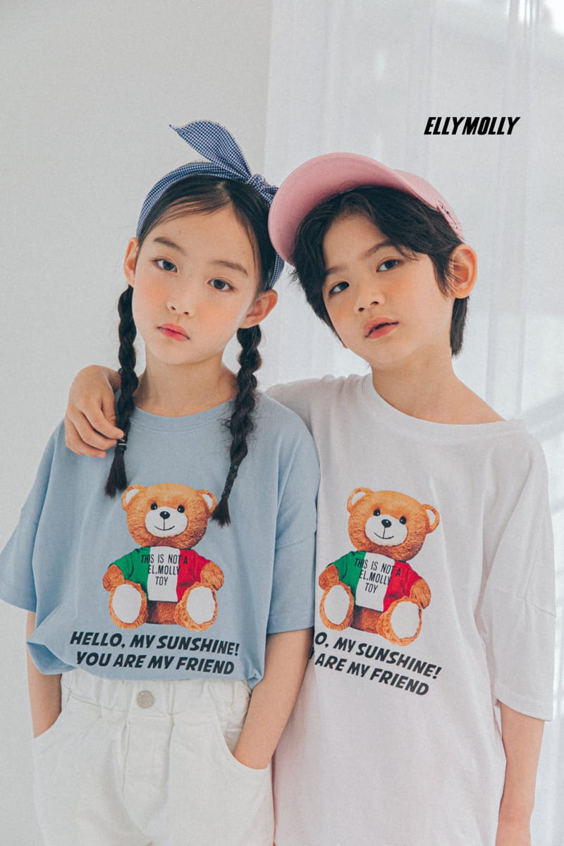 ELLYMOLLY - Korean Children Fashion - #Kfashion4kids - 3 Color Teddy Tee - 11