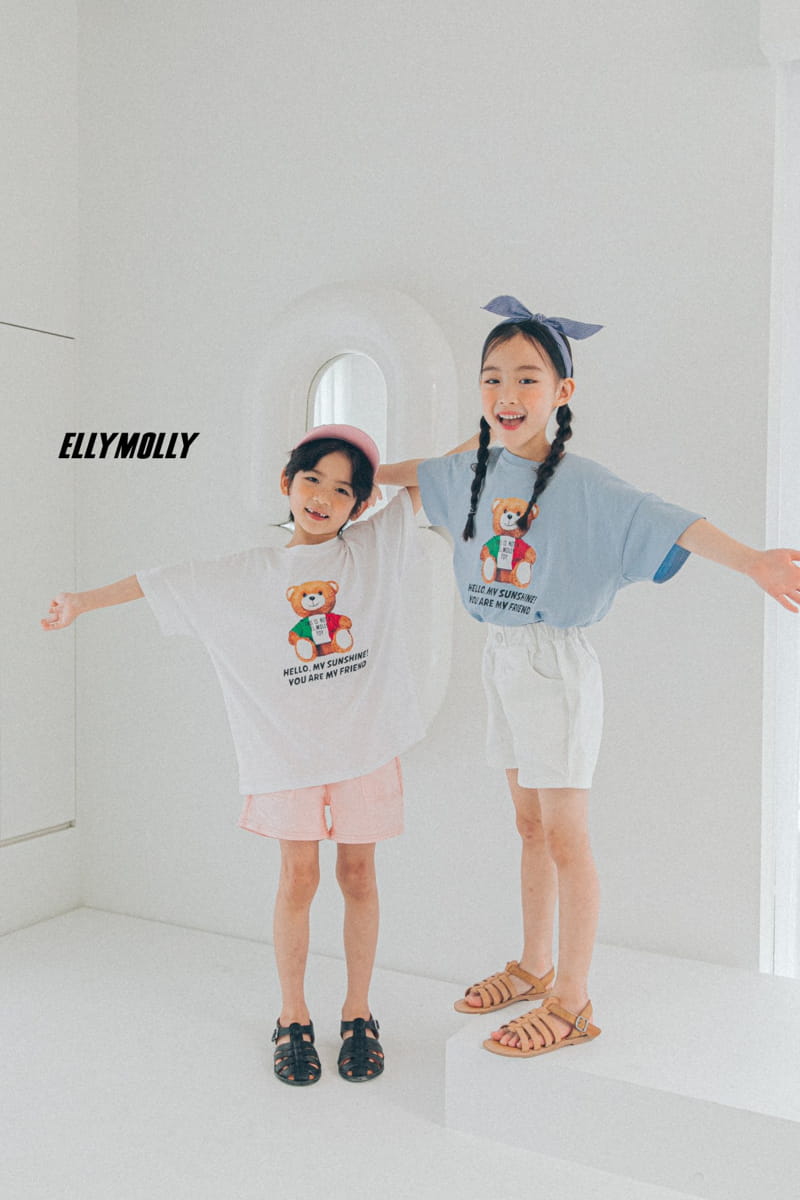 ELLYMOLLY - Korean Children Fashion - #Kfashion4kids - 3 Color Teddy Tee - 12