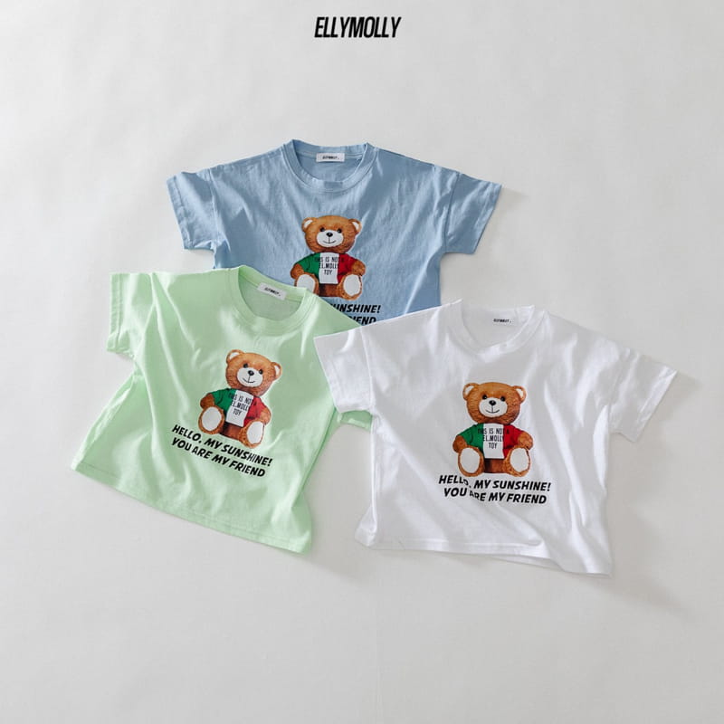 ELLYMOLLY - Korean Children Fashion - #Kfashion4kids - 3 Color Teddy Tee - 2