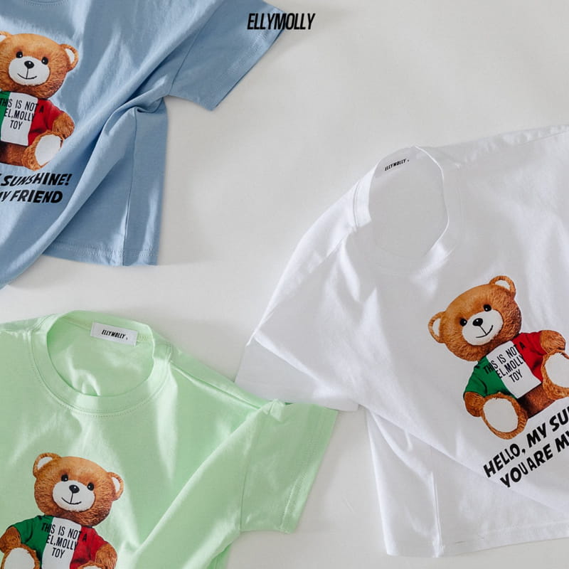 ELLYMOLLY - Korean Children Fashion - #Kfashion4kids - 3 Color Teddy Tee - 4