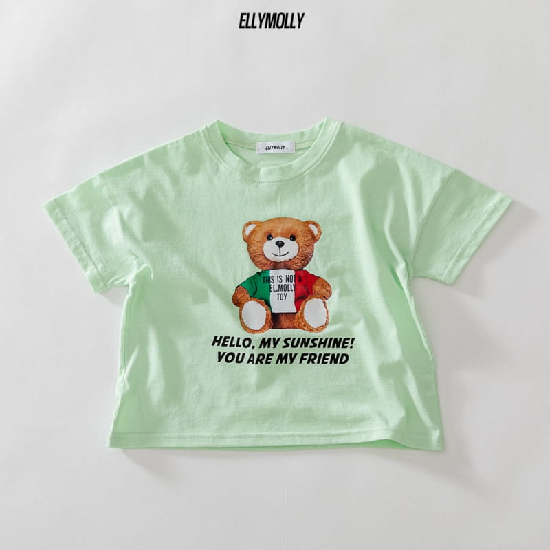ELLYMOLLY - Korean Children Fashion - #Kfashion4kids - 3 Color Teddy Tee - 6