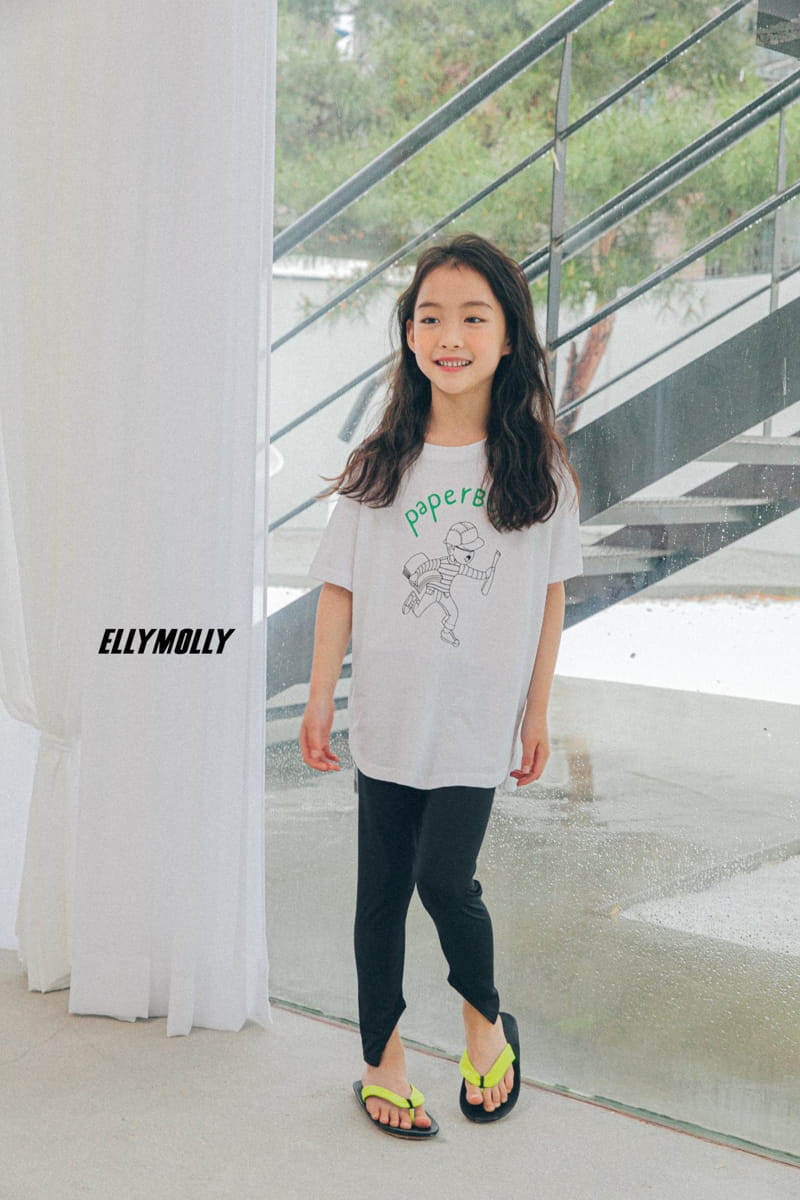 ELLYMOLLY - Korean Children Fashion - #Kfashion4kids - Unbalance Leggings