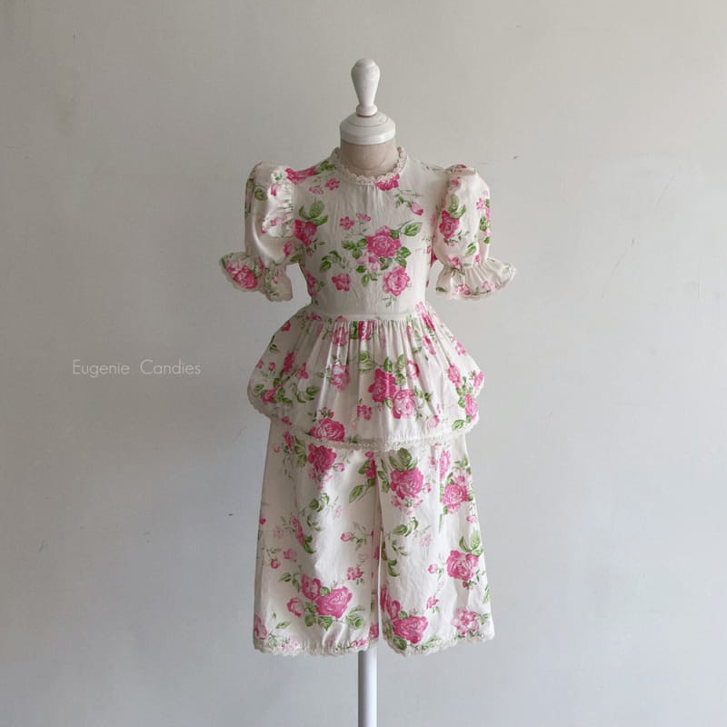 EUGENIE CANDIES - Korean Children Fashion - #Kfashion4kids - U Rose Top Bottom Set with Mom - 10