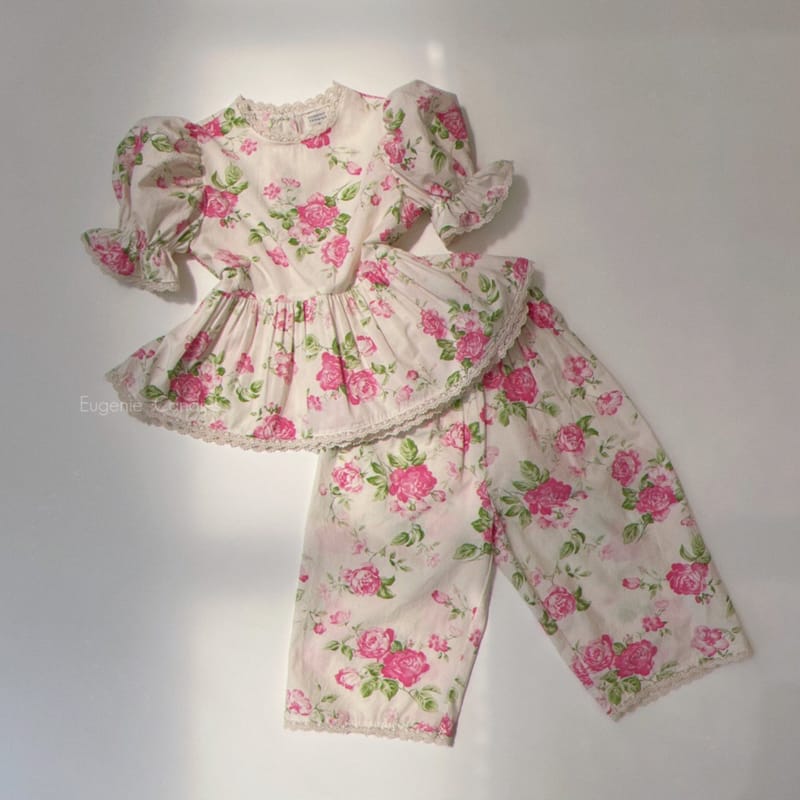 EUGENIE CANDIES - Korean Children Fashion - #Kfashion4kids - U Rose Top Bottom Set with Mom - 11