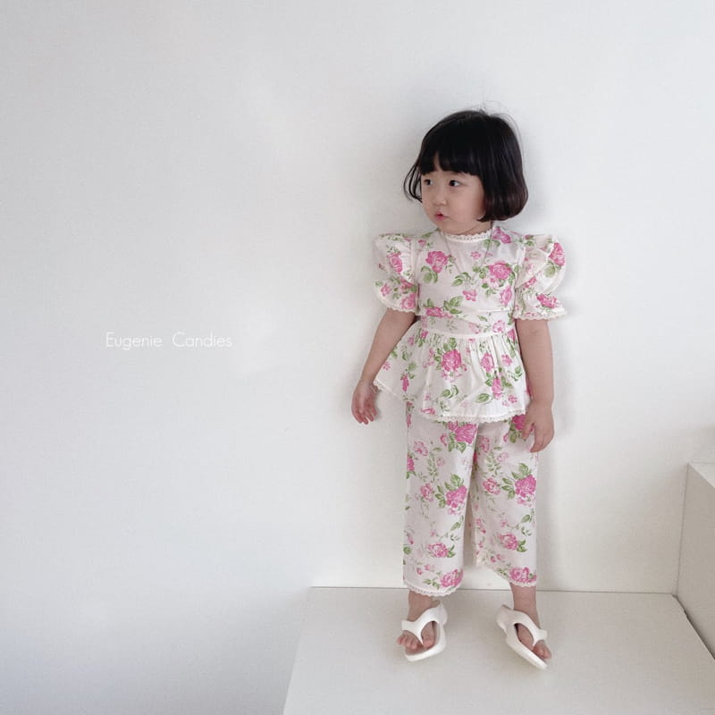 EUGENIE CANDIES - Korean Children Fashion - #Kfashion4kids - U Rose Top Bottom Set with Mom - 12
